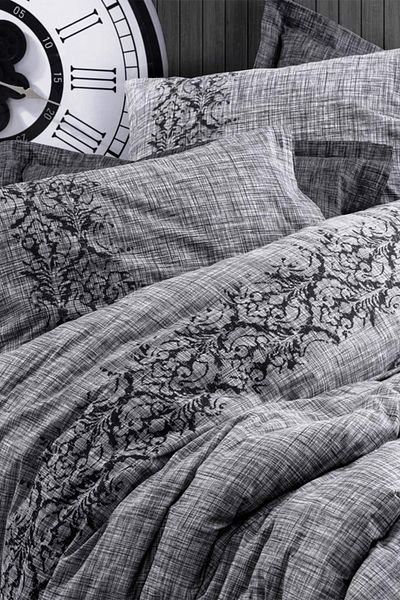 Cotton Box Σετ Παπλωματοθήκη Διπλό Plain Sooty Grey - 100% Cotton Ranforce 30/1 57 Wire