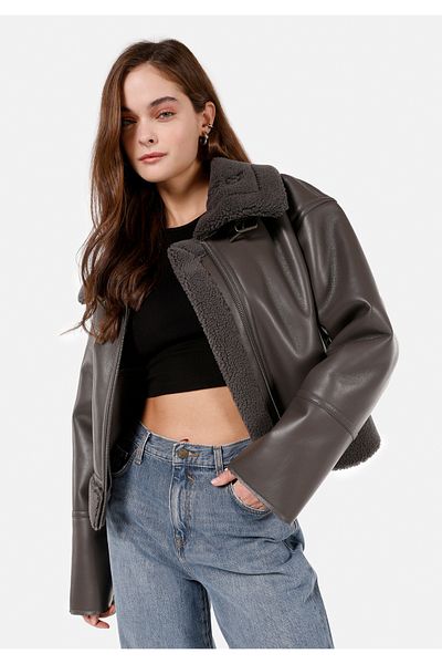 Colin's Pu Coat - Anthracite Women's Model