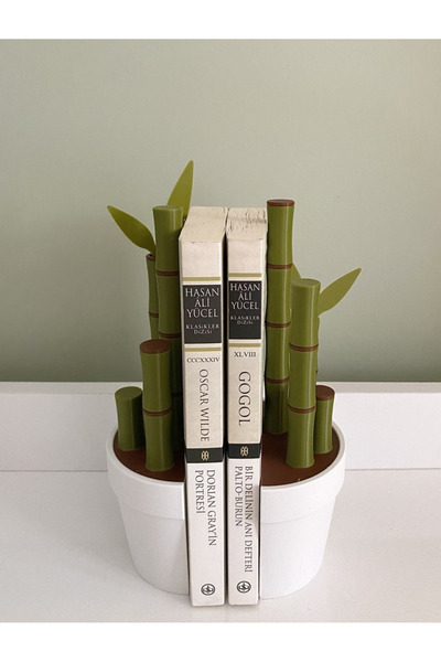 Almalı Βάση βιβλίων Bamboo μπλε κοβαλτίου Look - Βιβλιοθήκη με σελιδοδείκτη