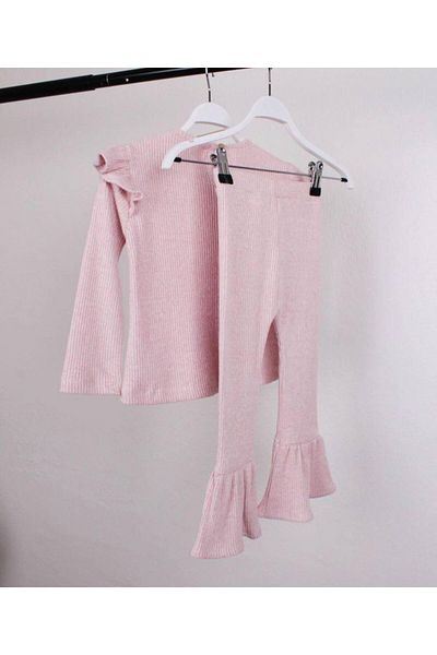 Bunika Baby Pink Ruffle Suit Set