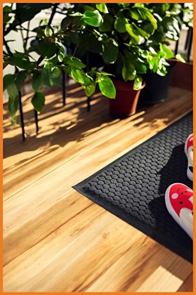 Alony Home Halı Paspas Kaymaz Taban Kolay Temizlenir Makine Örgüsü İç Kapı Önü Banyo Mutfak Koridor 60x90 Gri