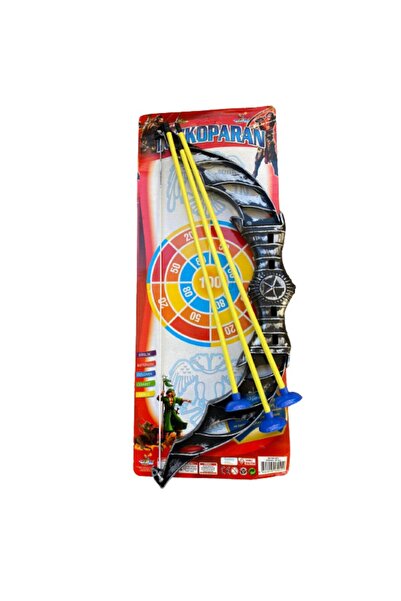 abnturk Büyük Boy Oyuncak Ok Yay Seti Hedef Tahtası 3 Adet Oklu Uzun Menzilli...