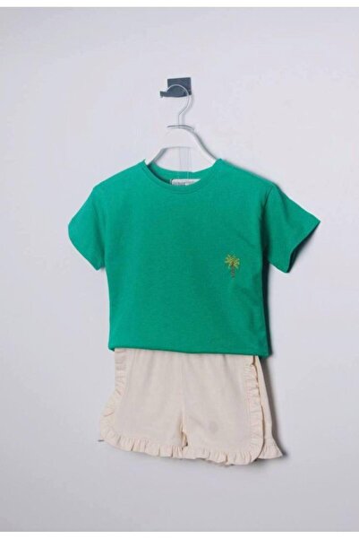 minibambi Zelena devojka Tkano Set gornjeg i donjeg dela