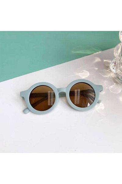 Kids Scandinavian 1-10 Years Old Children's Blue Solar Glasses - Uv400 Certified, with Case