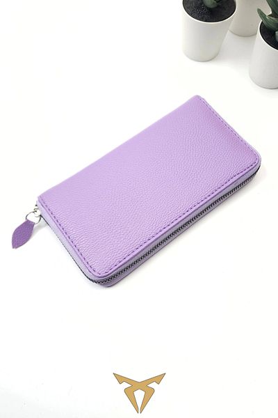 VANİLLA COLLECTİON Lilac Color Women's Wallet with Phone Compartment Leather Portfolio Card Holder Long Wallet
