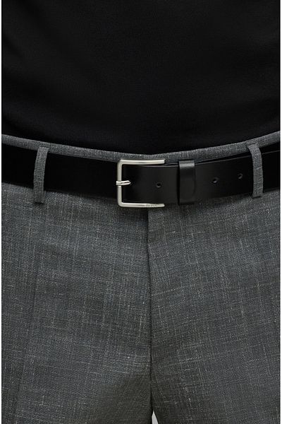 VANİLLA COLLECTİON Ανδρικό τζιν από γνήσιο δέρμα καμβά - 1ο Μαύρο βαθμού, μονοκόμματο