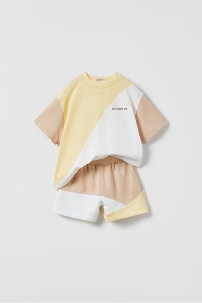 minibambi Costum Bumbac Pentru Fata - Culori Mixte