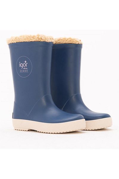 IGOR W10207 Splash Nautico Παιδικές γούνινες μπλε μπότες βροχής