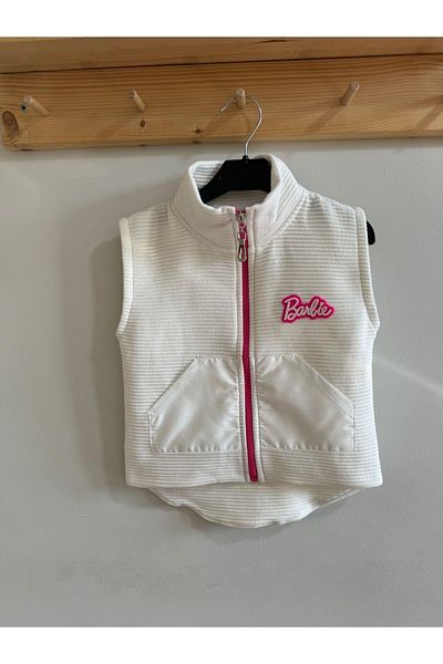 minibambi White Ribbed Girl's Vest