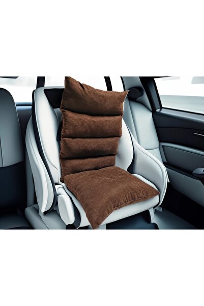 Alzmed Brown Premium Car Seat Back and Seat Cushion 1St Class Upholstery Fabr...