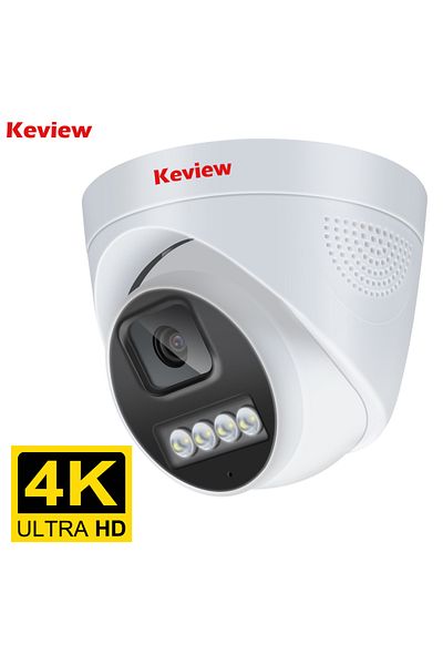 Keview كاميرا IP بدقة 2.8 مم 8 ميجابكسل 48 فولت 4k 8 ميجابكسل Poe صوت H.265 Poe/لا Poe Onvif زاوية واسعة 2.8 مم Ai Color Night