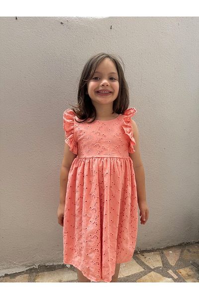 minibambi Rochie pentru fetiță căptușită Fiso roz - cu fermoar