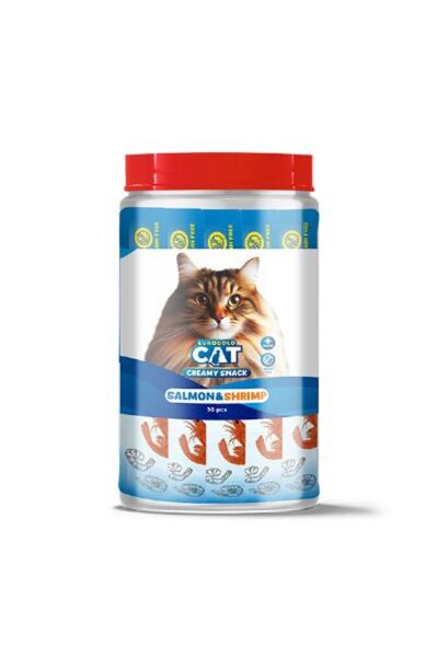 EuroGold Cat Sıvı Kedi Ödülü Somon - Karides 30x15gr