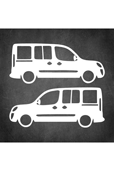 Sönmez Dijital Fiat Doblo Gölge Sticker - Doblo Sticker - Sağ Sol Set - Oto S...