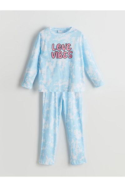 LC Waikiki Set de pijamale pentru fete LCW Kids Crew Deck