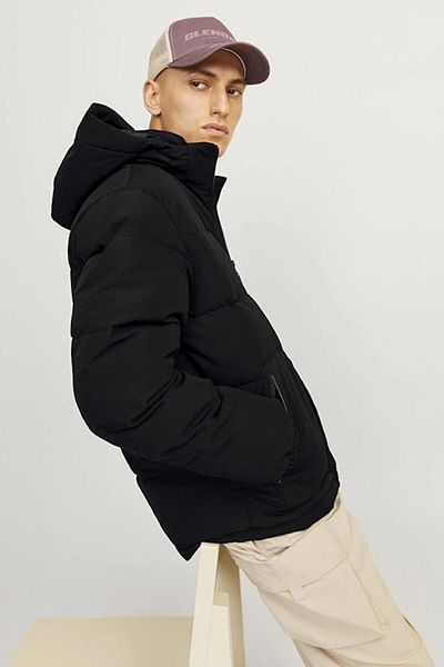 Jack & Jones Jjeotto Puffer Black Men's Coat 12258416