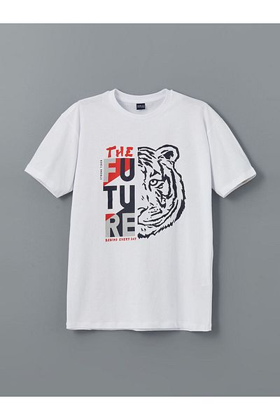 LC Waikiki Νέα σεζόν Crew Neck Boy's Tisort - S5I423Z4