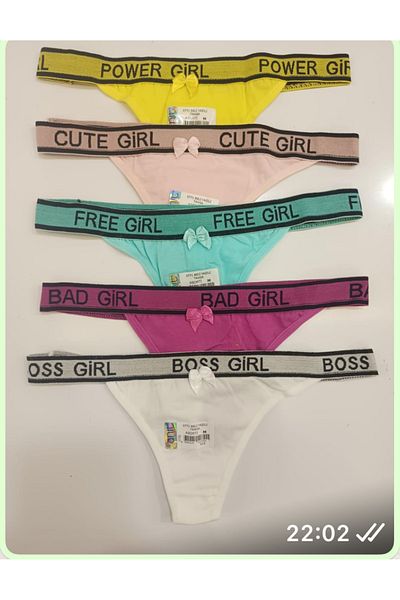 Anıt 5 Assorted Combed Cotton Thongs