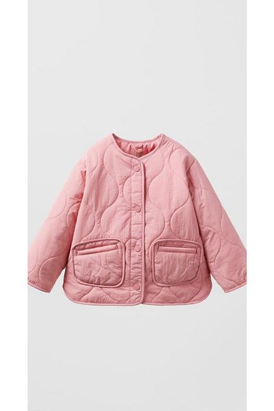 Çipil Pink Quilted Baby Coat