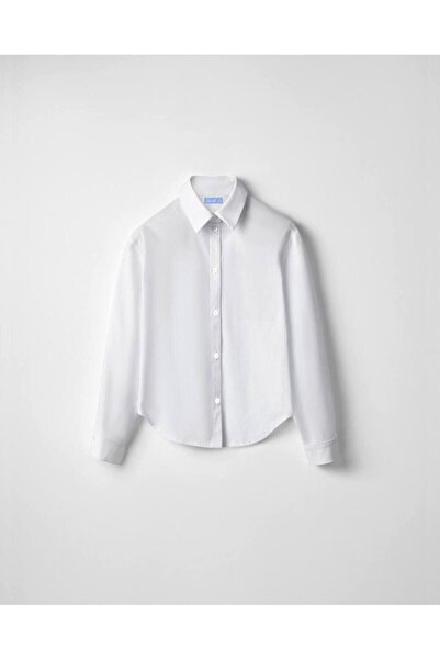 minibambi Fehér lány ing - zsebekkel