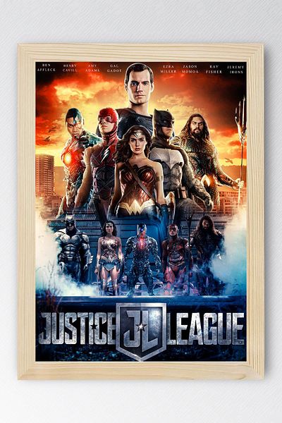 Saturn Pictură înrămată Justice League - Pictură poster film Justice League