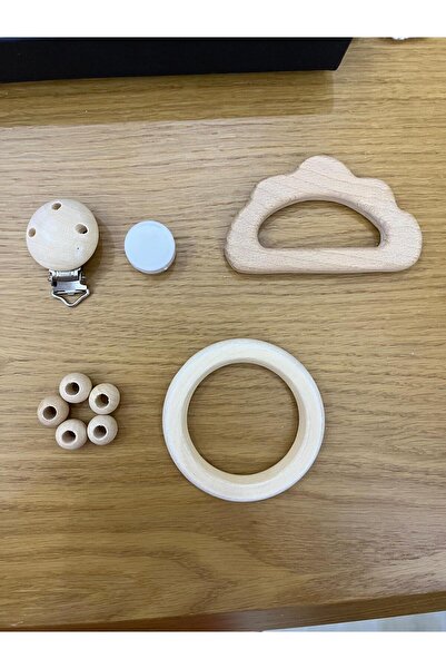 ParyaTasarım Emzik Zinciri Seti Diş Kaşıma Halkası-hobi-bebek Ürünleri-Desenl...