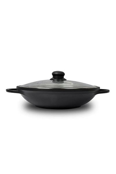 ABAREEK Non-Stick Frying Pan with Lid Black/Clear28cm