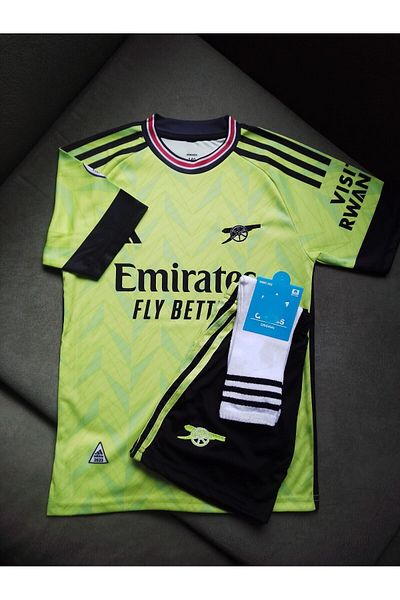 Armageddon Arsenal Red and Yellow Children's 2-Piece Advantage Set Jersey Shorts and Socks Sweatshirts