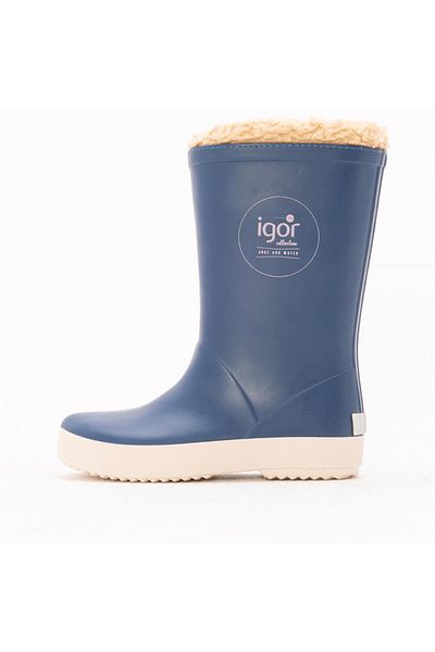 IGOR W10207 Splash Nautico Παιδικές γούνινες μπλε μπότες βροχής