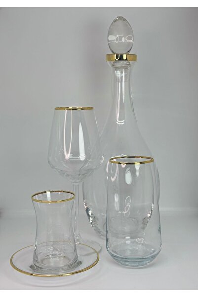 Paşabahçe 49 Parça Ağız Gerçek ALTIN GOLD Bardak Seti