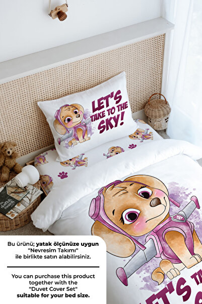 Tuğba Kuğu Tek Kişilik Lastikli Çarşaf Seti - Cartoon Serisi - Renkli Köpekler Skye