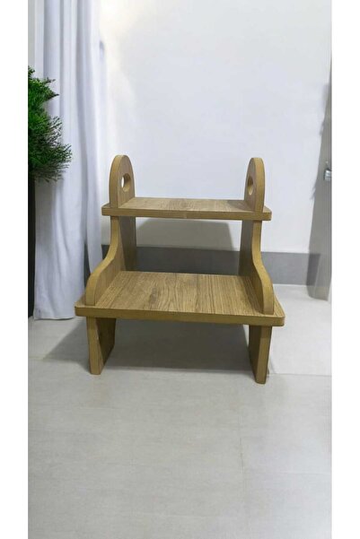 Ahşap Teslim Mdf 2 Basamaklı Tabure Çocuk Bebek Banyo Lavabo Yükseltici Merdi...