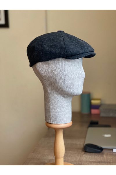 Rupen Kraft Peaky Blinders Model Men's Cap - Draped Wool English, Gray