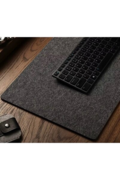 Next Craft Голяма подложка за мишка от филц, подложка за клавиатура, протектор за бюро, 3 мм, антрацитен цвят, 130 x 45 cm