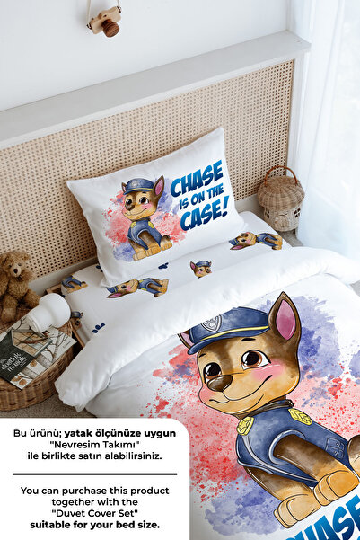 Tuğba Kuğu Tek Kişilik Lastikli Çarşaf Seti - Cartoon Serisi - Renkli Köpekler Ryder