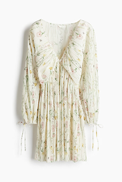 H&M Pliseli Elbise