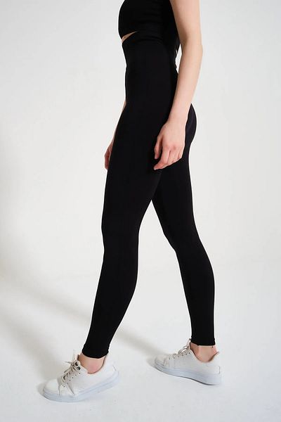 femmefinesse Jambiere cu corset negru cu bandă de silicon cu talie înaltă - întărire și slăbire