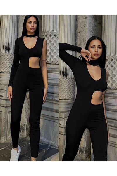 hipnoz butik Women's One Sleeve Jumpsuit(Original Visual)