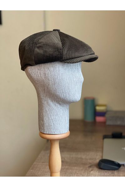 Rupen Kraft Peaky Blinders - Draped Velvet Men's Cap, Winter