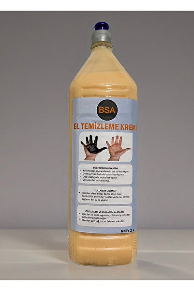 BSA Sanayi Tipi Sabun Granürlü Kumlu Talaşlı El Yıkama Sabunu 2 Litre