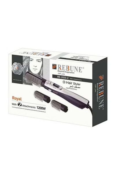 rebune RE-2025-2 جهاز تصفيف الشعر 2 في 1 بالهواء الساخن أداة تصفيف جديدة بقوة 1200 واط