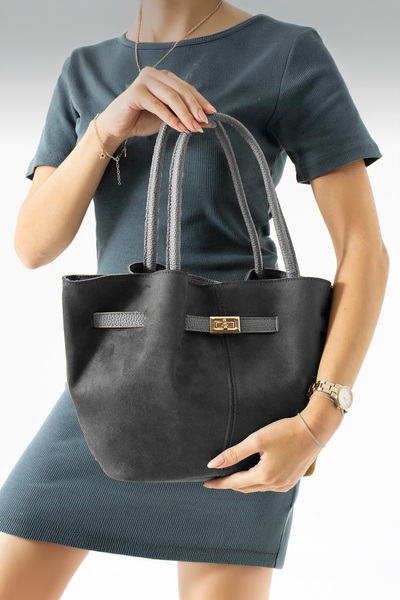 Reddington Дамска чанта за ръка и рамо от набук (велур) Leo