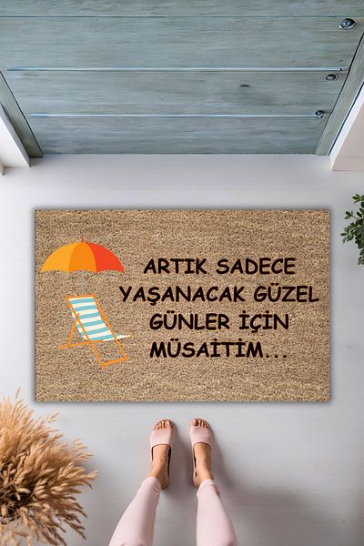 Dormot Home Modern Digital Printing Brown I'M Only Available for the Good Days Anymore Door Mat