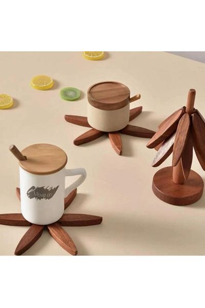 Yıldız Accessory Special Design Aesthetic Pine Tree Trivet Set