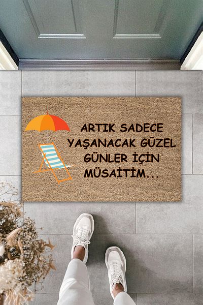 Dormot Home Modern Digital Printing Brown I'M Only Available for the Good Days Anymore Door Mat