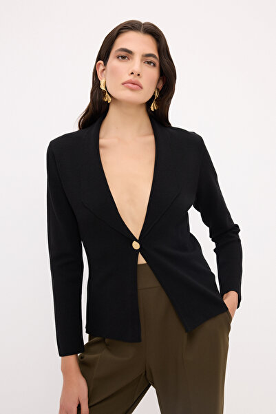 Love My Body Tek Düğmeli Triko Hırka