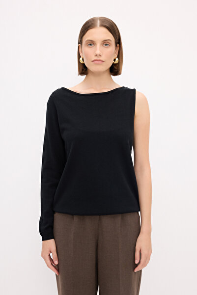 Love My Body Moda Tutkusu Kayık Yaka Triko Kazak