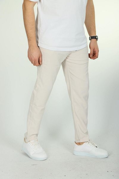 eg38 Παντελόνι Jogger Double Face Λευκό