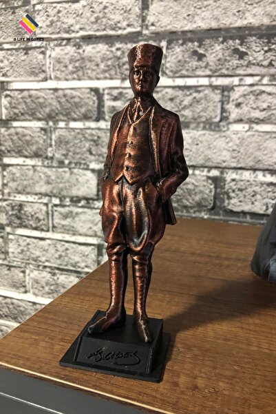 a life in games Mustafa Kemal Atatürk Heykeli, (BAKIR ESKİTME) Hediyelik Ev Dekorasyonu, Ofis Dekor Büst Biblo