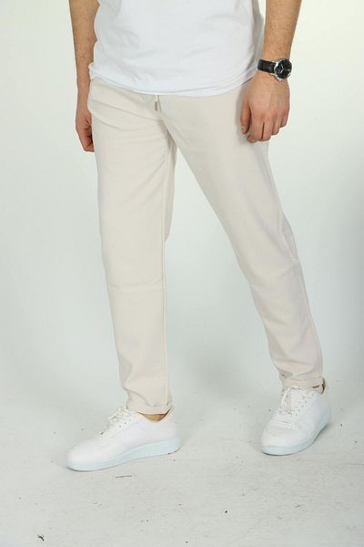 eg38 Παντελόνι Jogger Double Face Λευκό